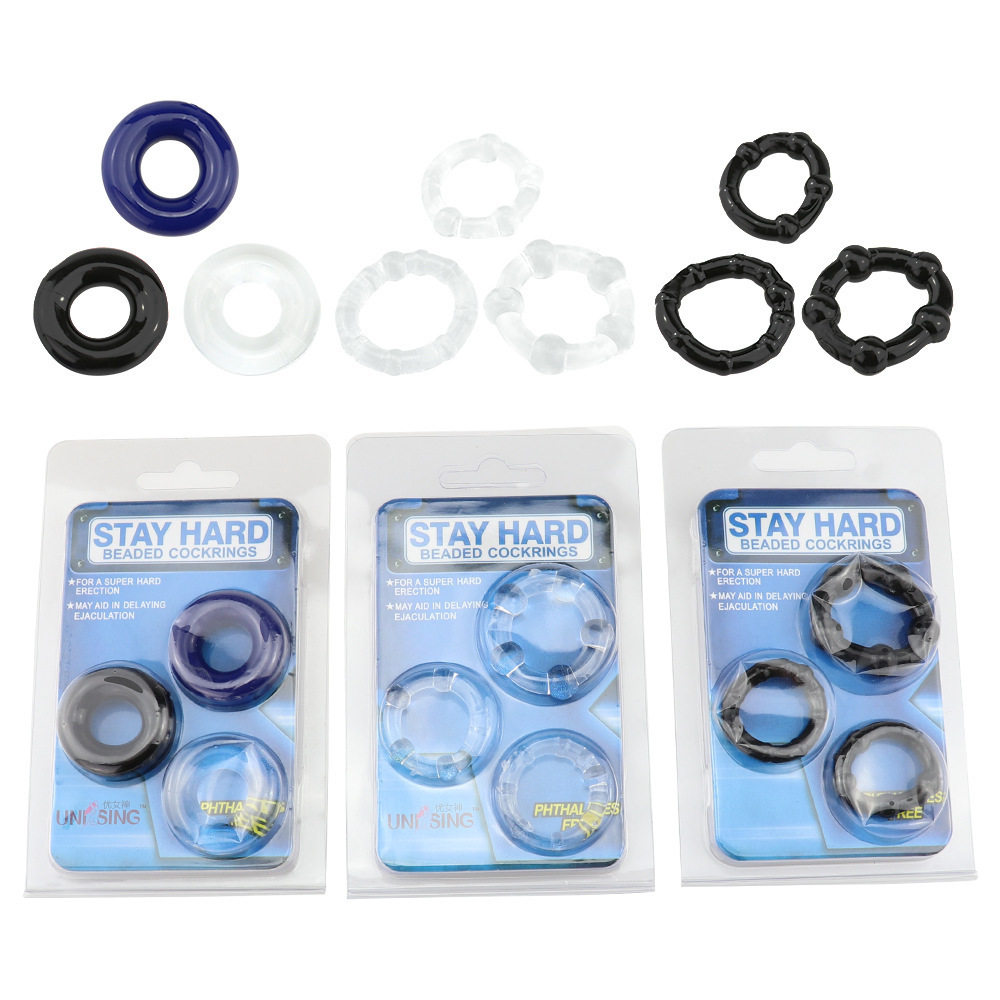 男用三色环防回血环透明柔软有弹性带颗粒持久环三枚盒装,橡塑材料及制品,硅胶管/硅胶套,淘宝优惠券,粉丝福利购,淘宝优惠卷