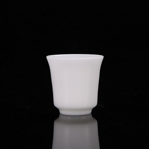35ml哑光冰种小号品茗杯功夫茶茶具陶瓷纯白色杯子茶杯单杯品香杯