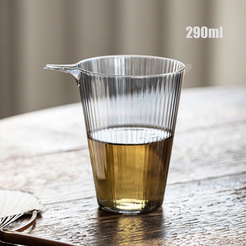290ml玻璃公道杯鹰嘴出水断水好玻璃分茶器耐高温茶海茶具配件