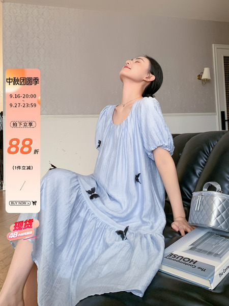 ZMA立体蝴蝶·孕妇连衣裙夏季新款漂亮孕期裙子宽松孕妇裙夏外穿