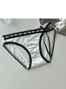 三角裤低腰镂空诱惑少女内裤欧美性感蕾丝内裤女透气网纱杏仁奶心