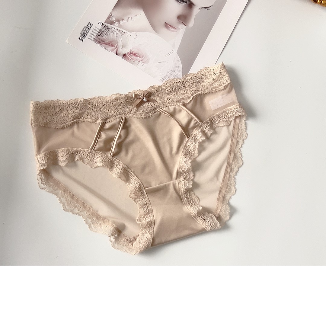 内裤低腰棉裆舒适透明诱惑三角裤头黑色小清新法式蕾丝网纱女士