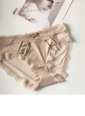 内裤低腰棉裆舒适透明诱惑三角裤头黑色小清新法式蕾丝网纱女士