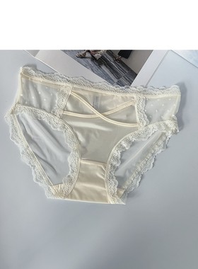 甜妹可爱网纱小心机低腰性感女内裤法式奢华25新款少女士甜美黑色