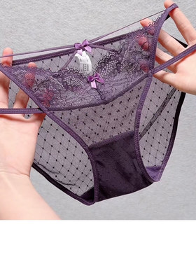 魅惑缠腰诱惑镂空交叉细带纯棉裆三角裤新款性感蕾丝内裤女人纯欲