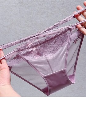 性感诱惑黑色潮无痕时尚三角裤纯欲欧美风蕾丝丁字裤T裤青春甜美
