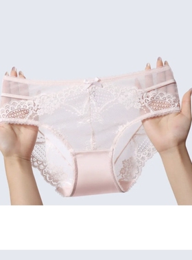 少女低腰性感镂空甜欲日系少女无痕透气舒适女士三角裤法式宫廷