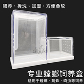 螳螂饲养盒功能版 活体昆虫爬虫鸣虫跳蛛宠物饲养箱网箱