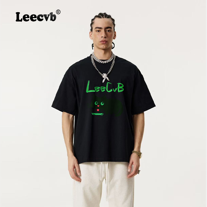 【品牌折扣】LEEcvb官方潮牌图案纯棉短袖t恤男女同款联名上衣夏