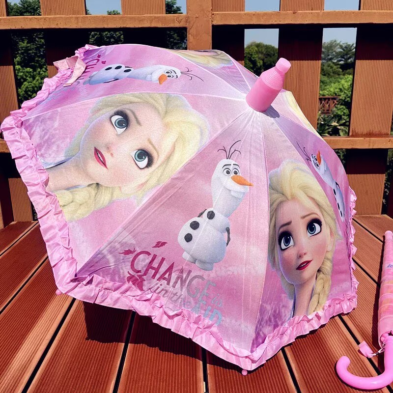 艾莎冰雪新款儿童雨伞公主小学生幼儿园耐用晴雨两用自动小孩雨伞