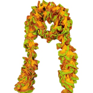 个性名族风 男女彩色渐变色长条手工围巾 长巾春秋冬针织毛线