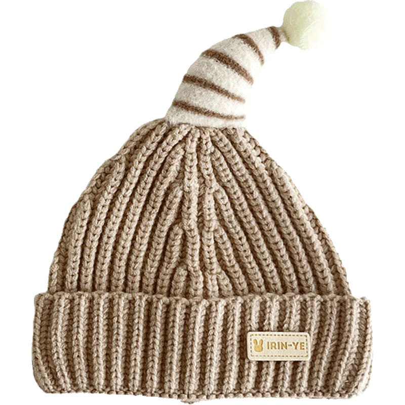 婴儿帽子女秋冬男童女童保暖针织儿童毛线帽婴幼儿一岁男韩版潮厚