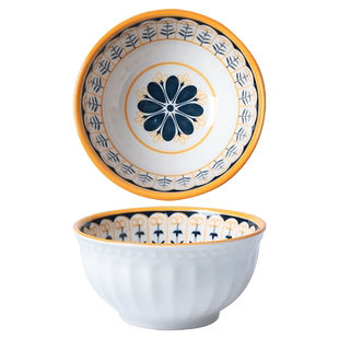 舍里北欧简约陶瓷釉下彩餐具高温瓷碗碟盘家用好看的米饭碗菜盘