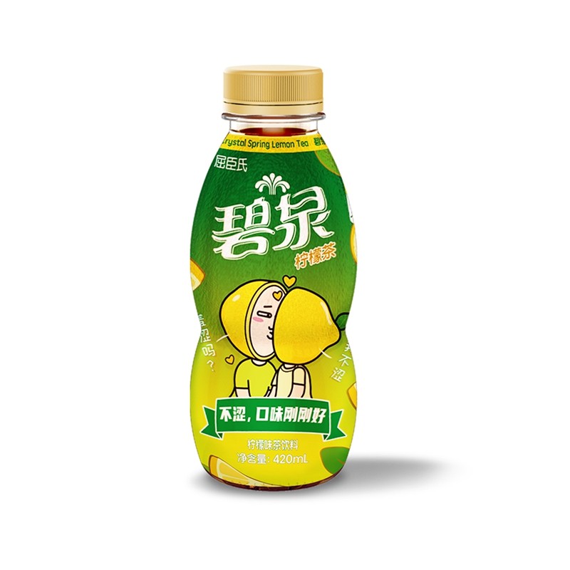碧泉 柠檬味茶饮料 420ml/瓶