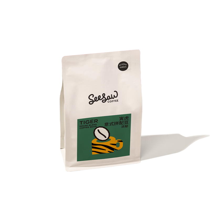 Seesaw咖啡豆寅虎意式拼配450g深度烘焙巧克力风味