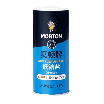 中盐莫顿无碘低钠岩盐311g×1罐