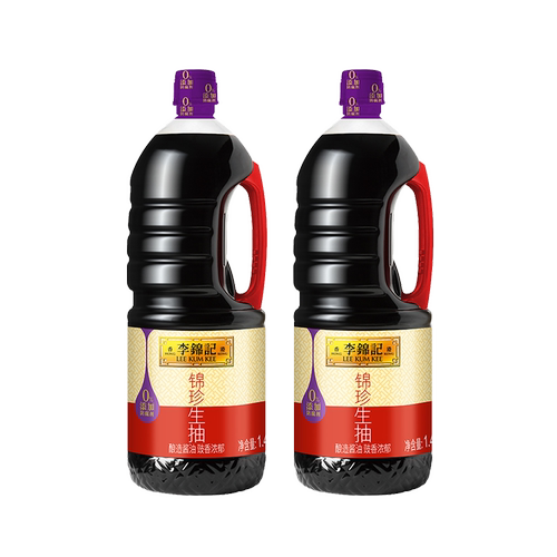 李锦记锦珍生抽酿造酱油1.45kgx2精选原料凉拌炒菜家用调味