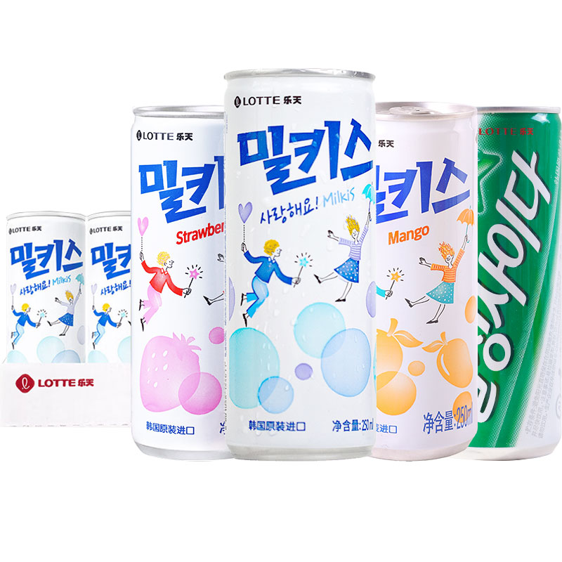 乐天妙之吻碳酸罐装饮料