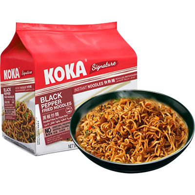 KOKA新加坡黑椒炒面简单85g*5包