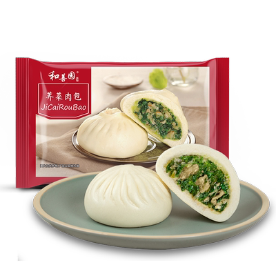 和善园荠菜肉包无需解冻松软劲道