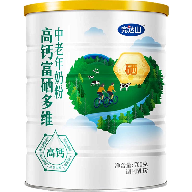 完达山中老年人高钙富硒多维奶粉700g罐装冲饮营养补钙提高免疫力图片
