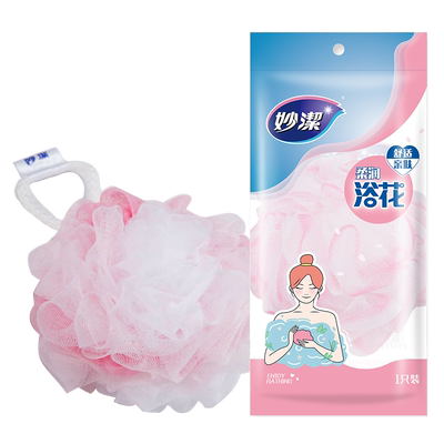 妙洁细柔丝网柔润大号沐浴球1只