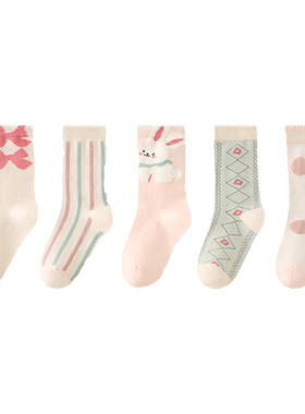 棉奇熊女童花边袜7A抗菌吸湿排汗