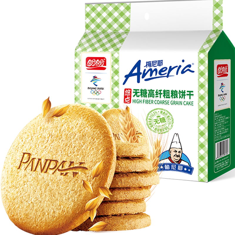 盼盼梅尼耶粗粮饼干富含膳食纤维
