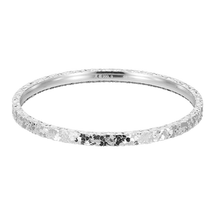 顺钦银楼9999足银手镯女碎冰冰实心精致简约银镯520女友纪念礼物