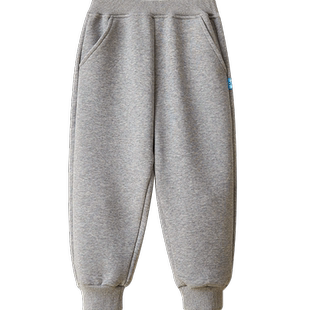 红豆儿童裤子加绒秋冬保暖外穿运动裤男童女童加厚休闲时尚卫裤潮