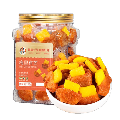 春江月青梅夹芒果罐装零食