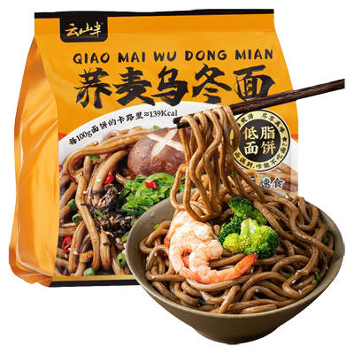 云山半荞麦乌冬面低脂210g*3袋