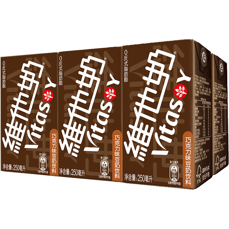 维他奶巧克力味豆奶饮料早餐奶