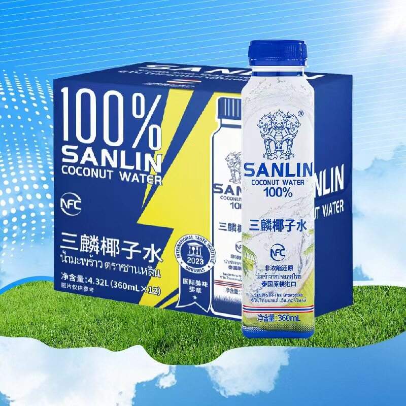 三麟100%椰子水PET装360ml×12瓶图片