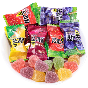 棵力果酸Q糖100g50颗QQ水果味维C果汁儿童橡皮软糖果零食喜糖