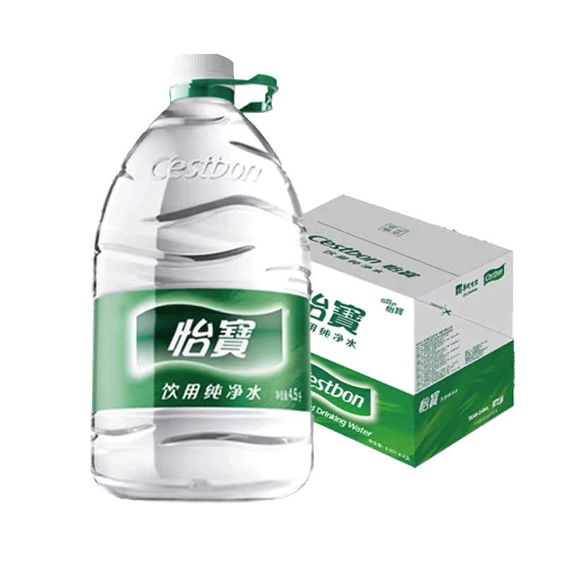 怡宝大桶装水整箱纯净水家庭饮用水煮饭泡茶 4.5L*4桶 原味