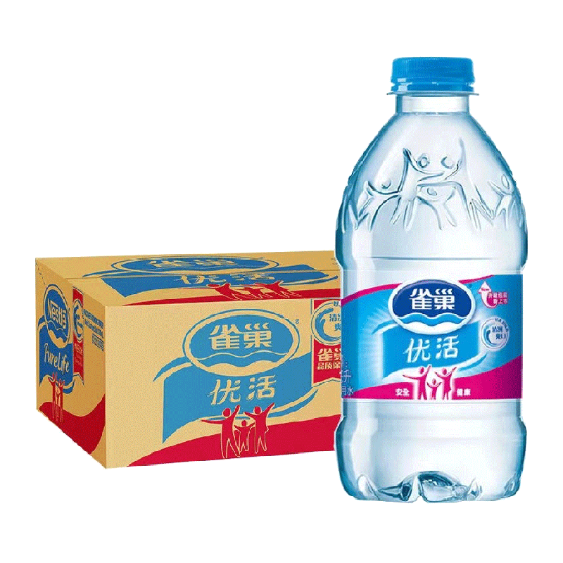 雀巢饮用水小瓶装纯净水家庭商务非矿泉水330ml*24瓶