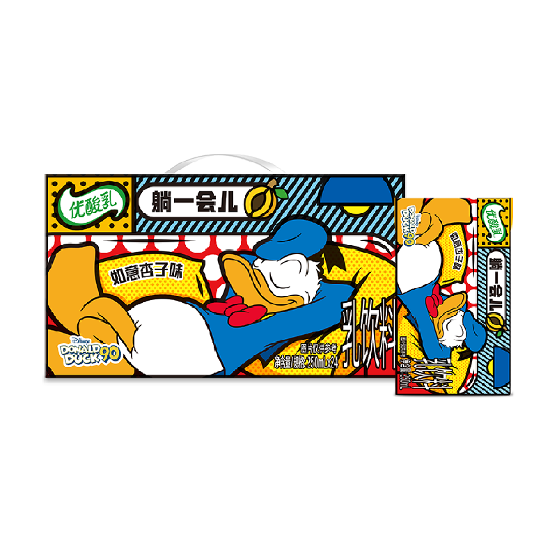 伊利优酸乳杏子味含乳牛奶饮料250ml*24盒整箱