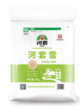 河套面粉河套雪5kg多用途小麦粉