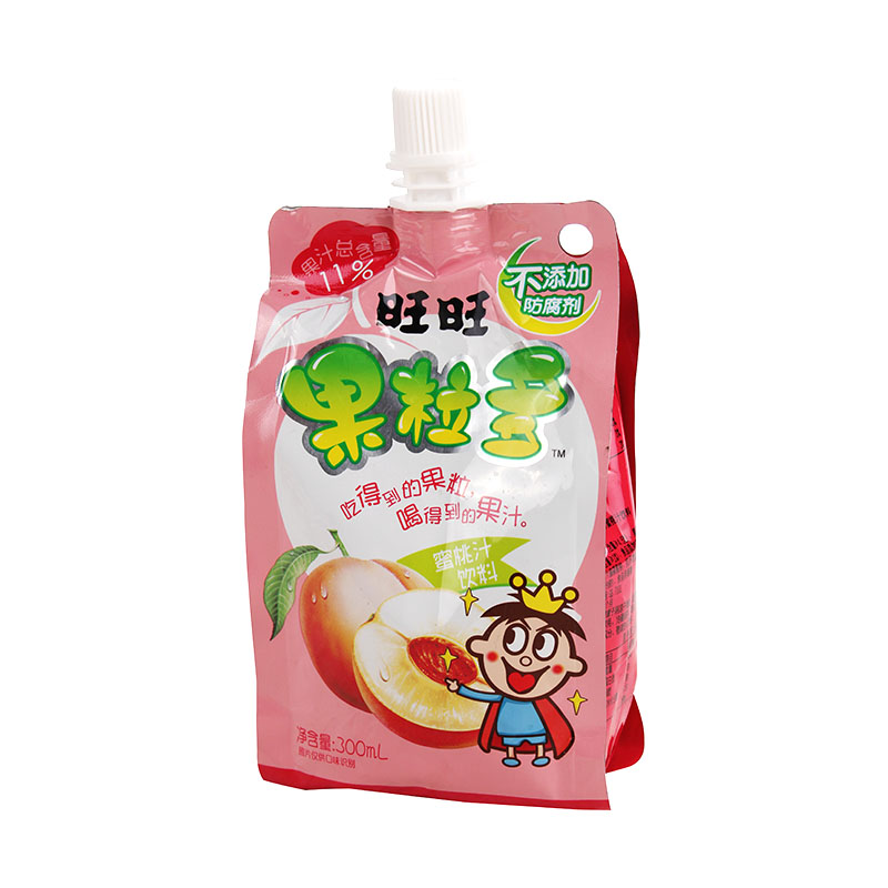 旺旺果粒多蜜桃汁饮料300ml/包果汁新鲜能量美味商用元气饮品
