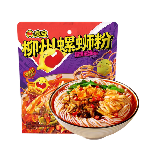 臭宝方便速食柳州螺蛳粉228g爆爆浓汤欢享版广西特产螺狮粉速食