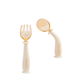 英氏婴儿勺子辅食叉勺可弯头宝宝学吃饭训练汤勺子便携餐具套装