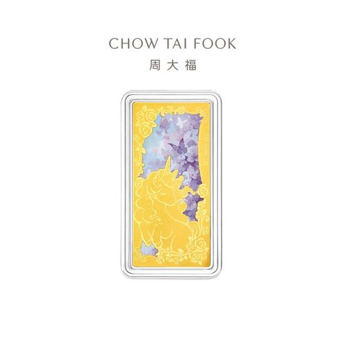 新款周大福马年生肖系列独角兽足金黄金金章女款EOR1704送礼