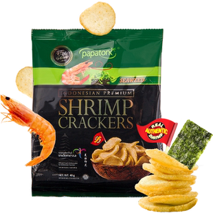 进口印尼啪啪通原味海苔味特产网红小吃追剧零食膨化鲜虾片薯片