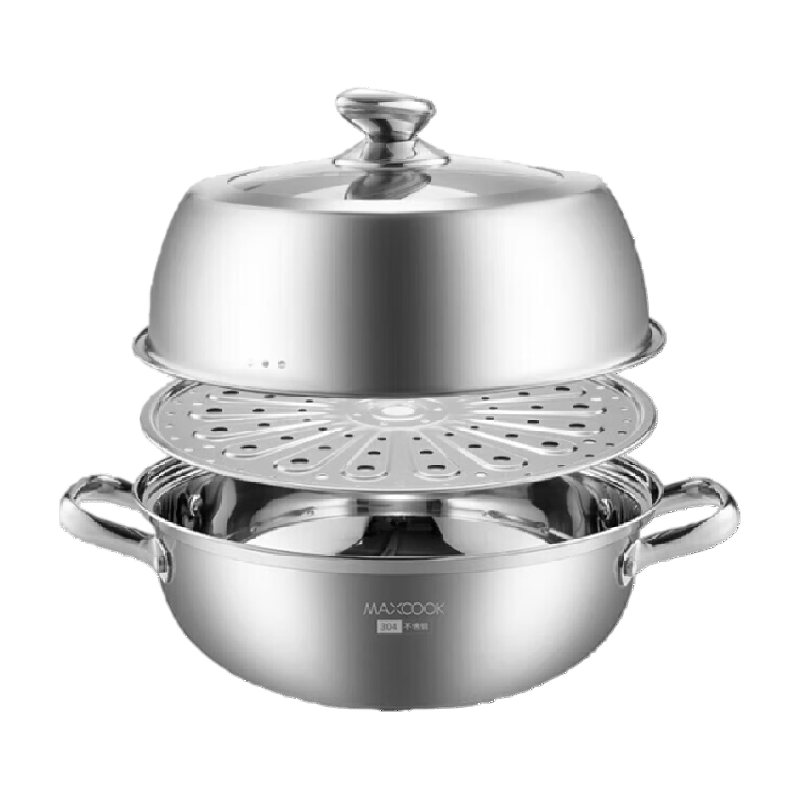 MAXCOOK304不锈钢双层加厚汤蒸锅