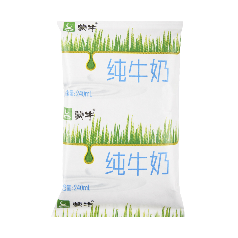 蒙牛利乐枕纯牛奶240ml/袋中粮牛乳营养蛋白纯正精选学生