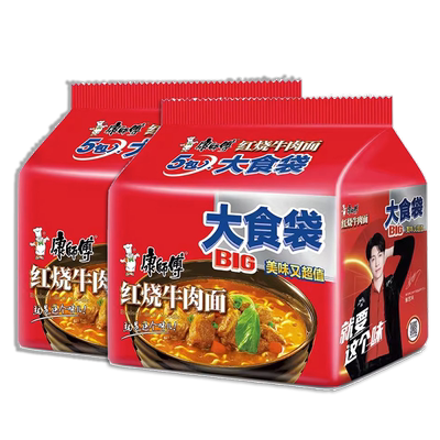 康师傅劲道红烧牛肉面