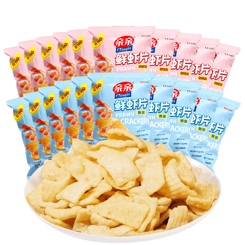 亲亲鲜虾片烧烤原味18g*20包