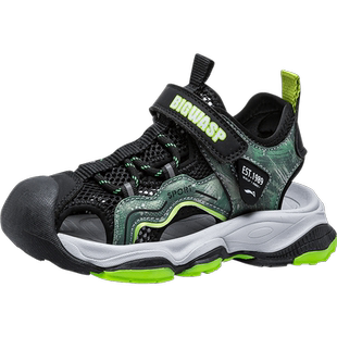 大黄蜂童鞋男童包头凉鞋夏季新款防滑男孩运动凉鞋户外儿童沙滩鞋