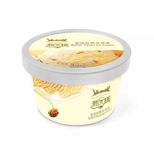 伊利甄稀奶油核桃冰淇淋90克/杯